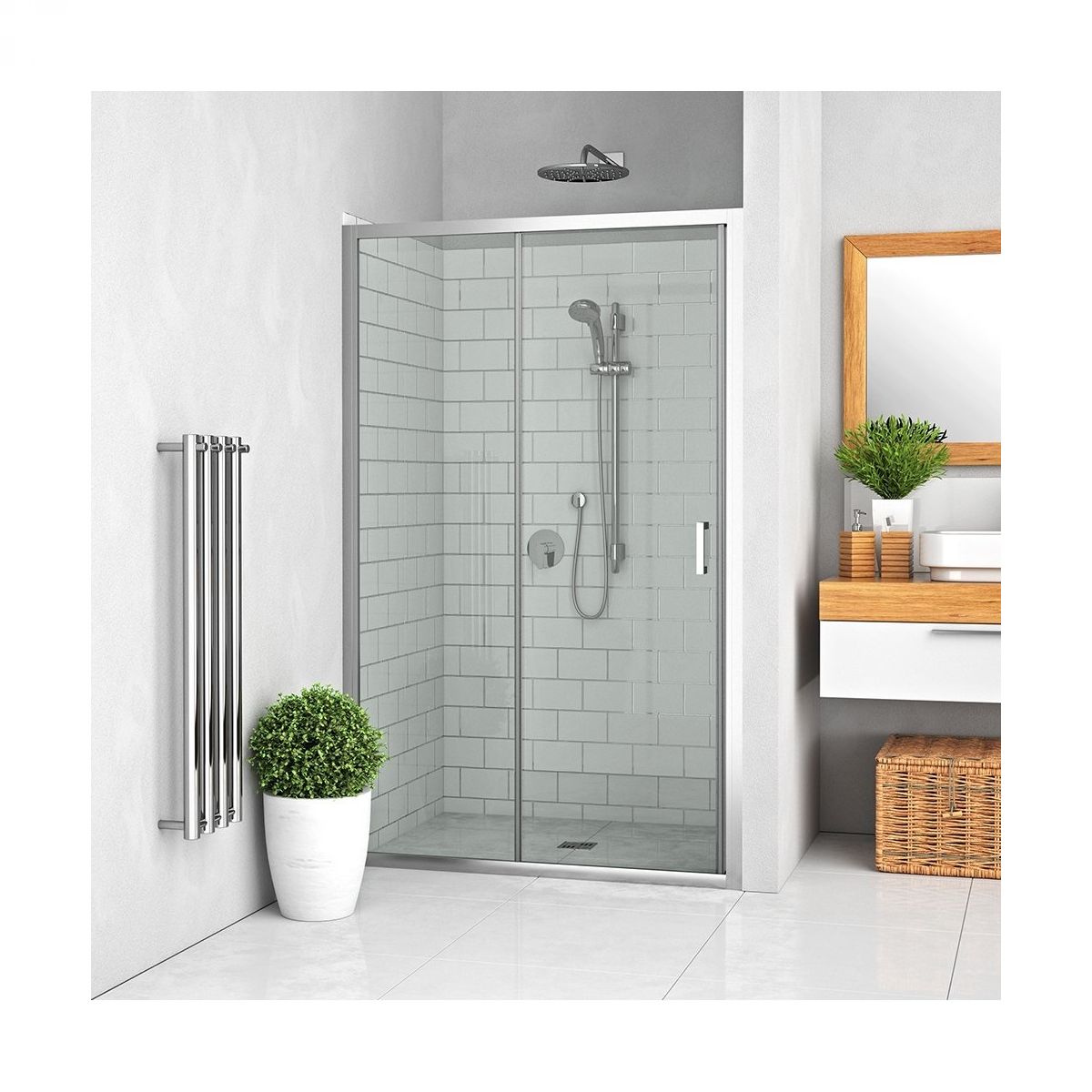 ROTH-Tuš vrata za nišu LLD2 100cm klizna