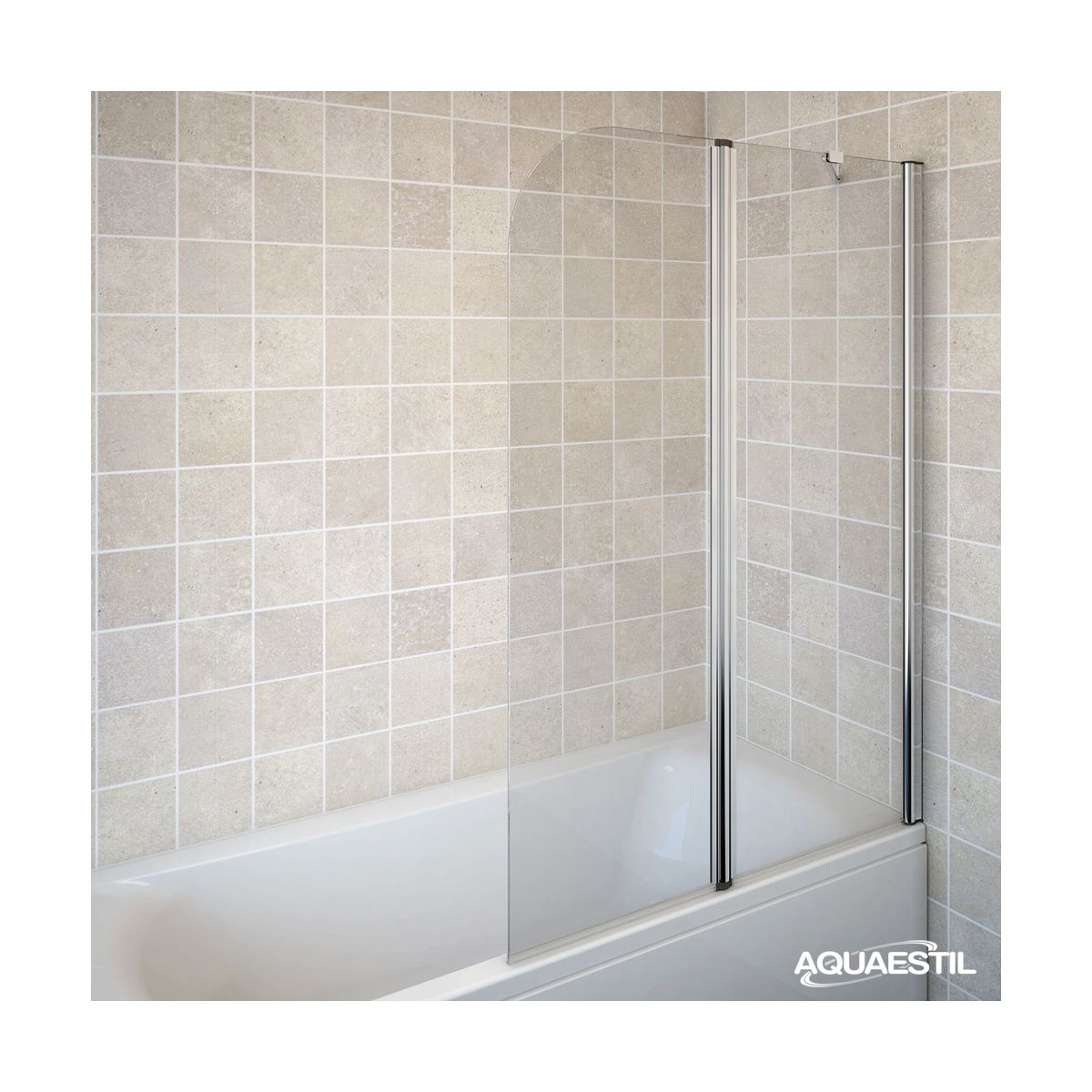 AQUAESTIL-Tuš paravan BETA II KROM/PROZIRNO