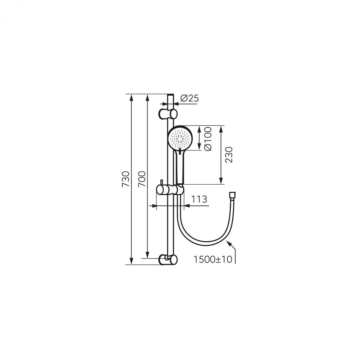 TUŠ SET RILLO N365GM GUN METAL