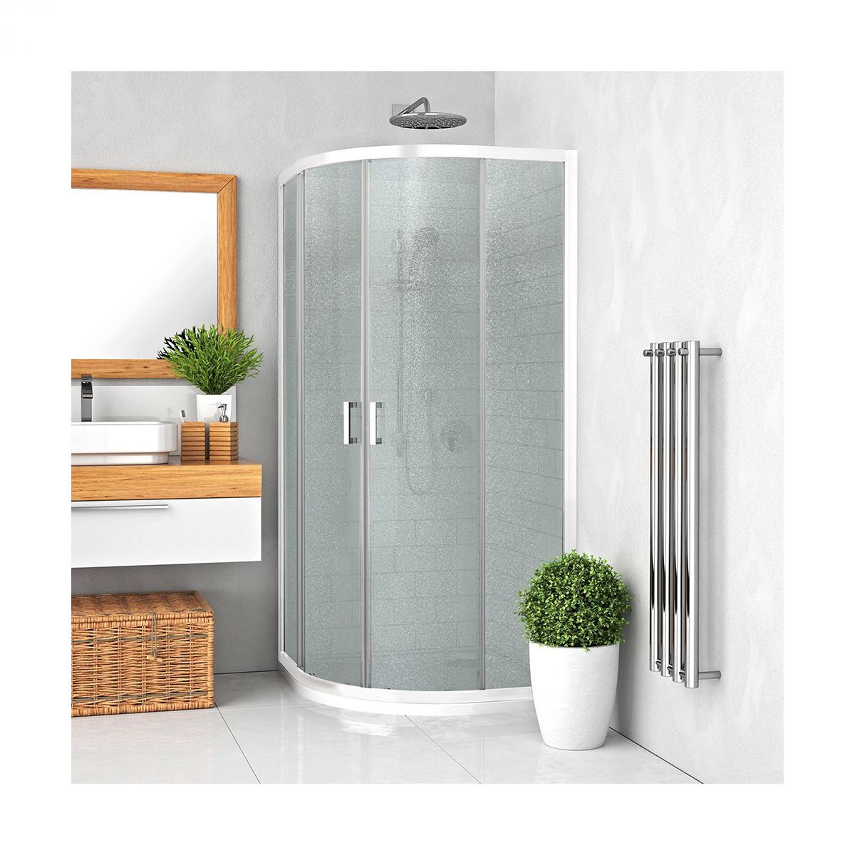 ROTH Tuš kabina - Lega Line LLR2 90x90 - bijelo/mutno