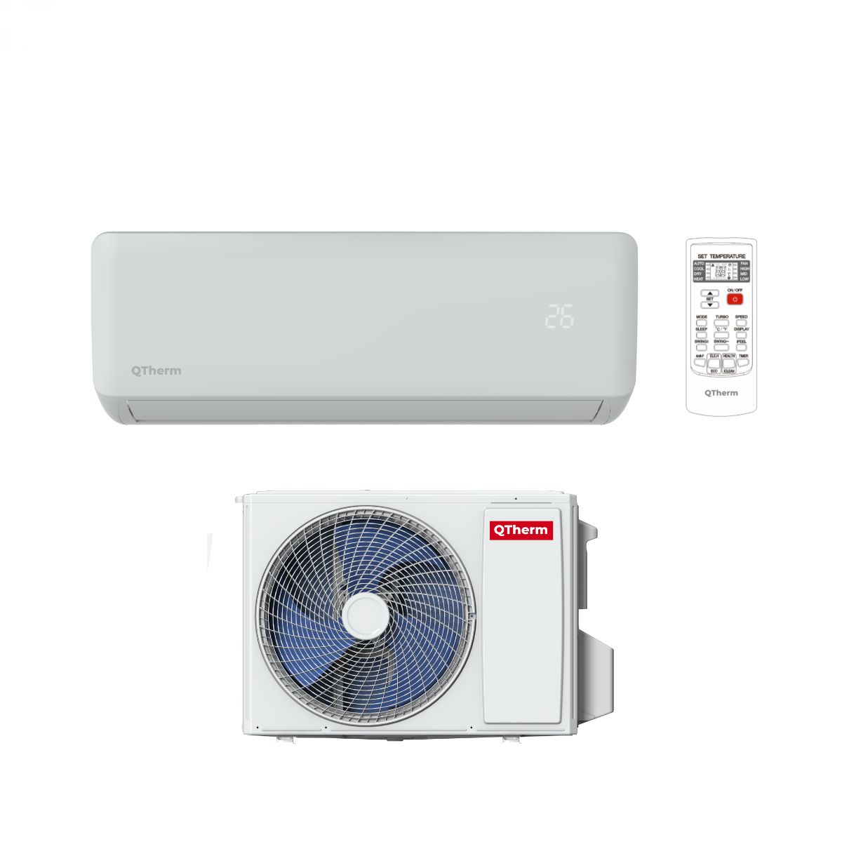 QTHERM KLIMA UREĐAJ 3,4KW SET Unutarnja + vanjska