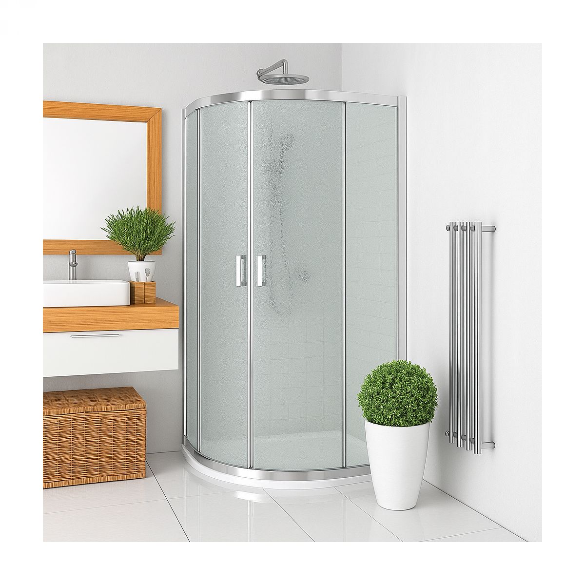 ROTH Tuš kabina - Lega Line LLR2 90x90 - krom/mutno SMONTIRANA