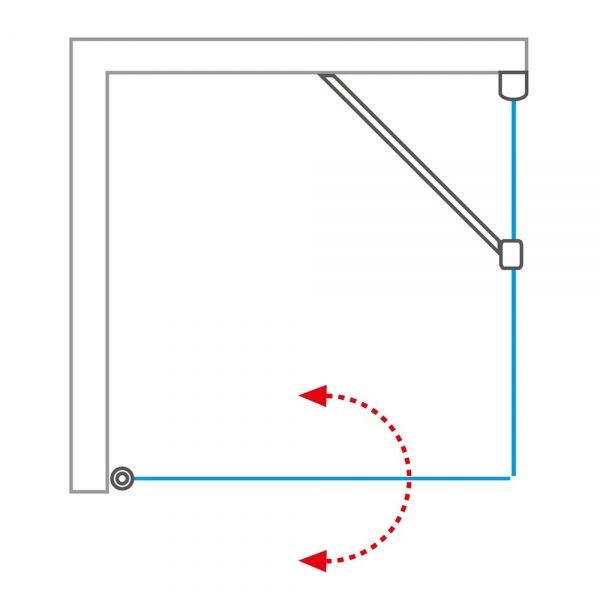 ROTH TUŠ KABINA LIMAYA 90X90 VRATA + STIJENA krom/prozirno