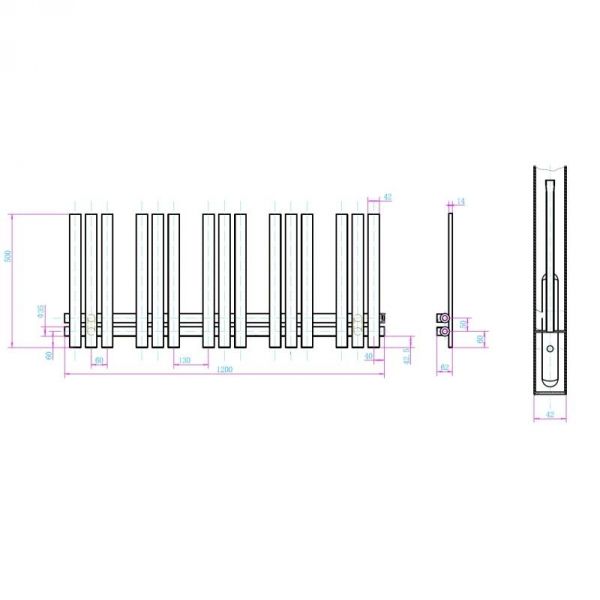 AREZZO KUPAONSKI RADIJATOR HORIZONT 1200x500
