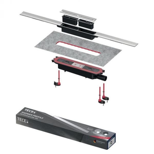 TECE-KANALICA drainprofile SET 1000mm četkani INOX 641024