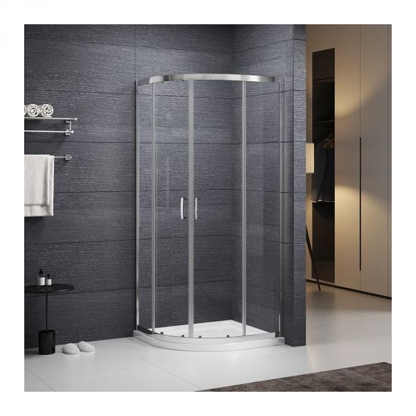 ROTH-Tuš kabina ALBIS 80x80 MUTNO/KROM polukružna